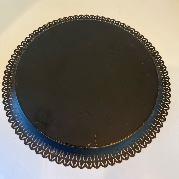 Vintage Métal Hand-painted Floral Tray - Picture 6 of 8